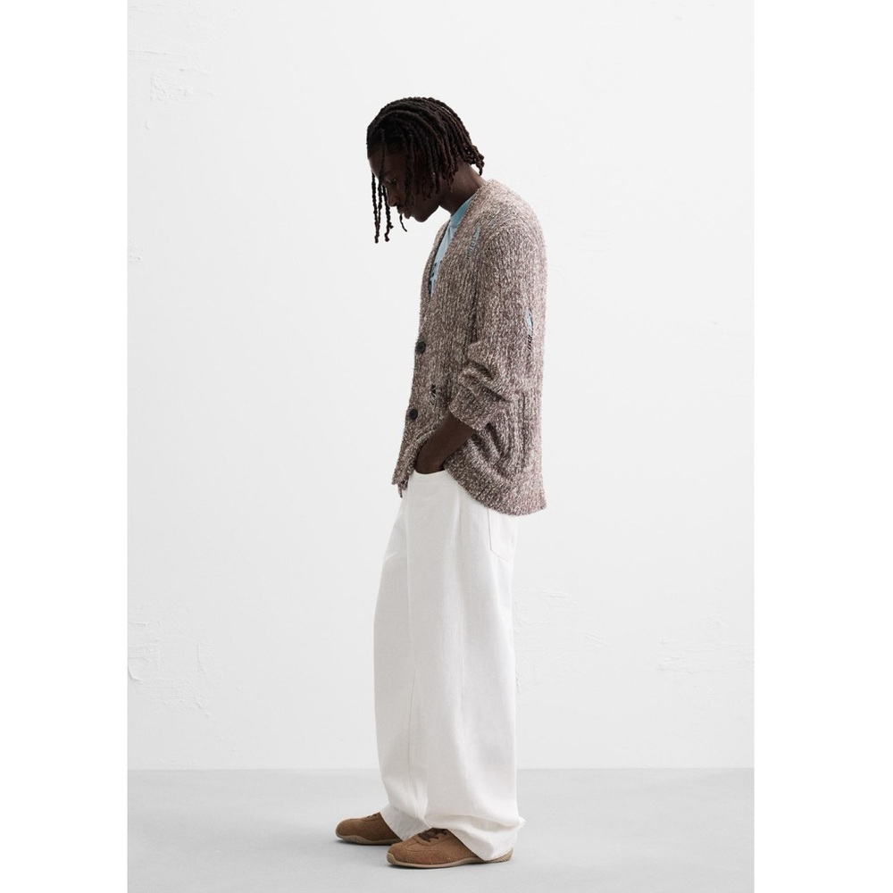 ZARA RIPPED EFFECT CARDIGAN - Picture 5 of 8